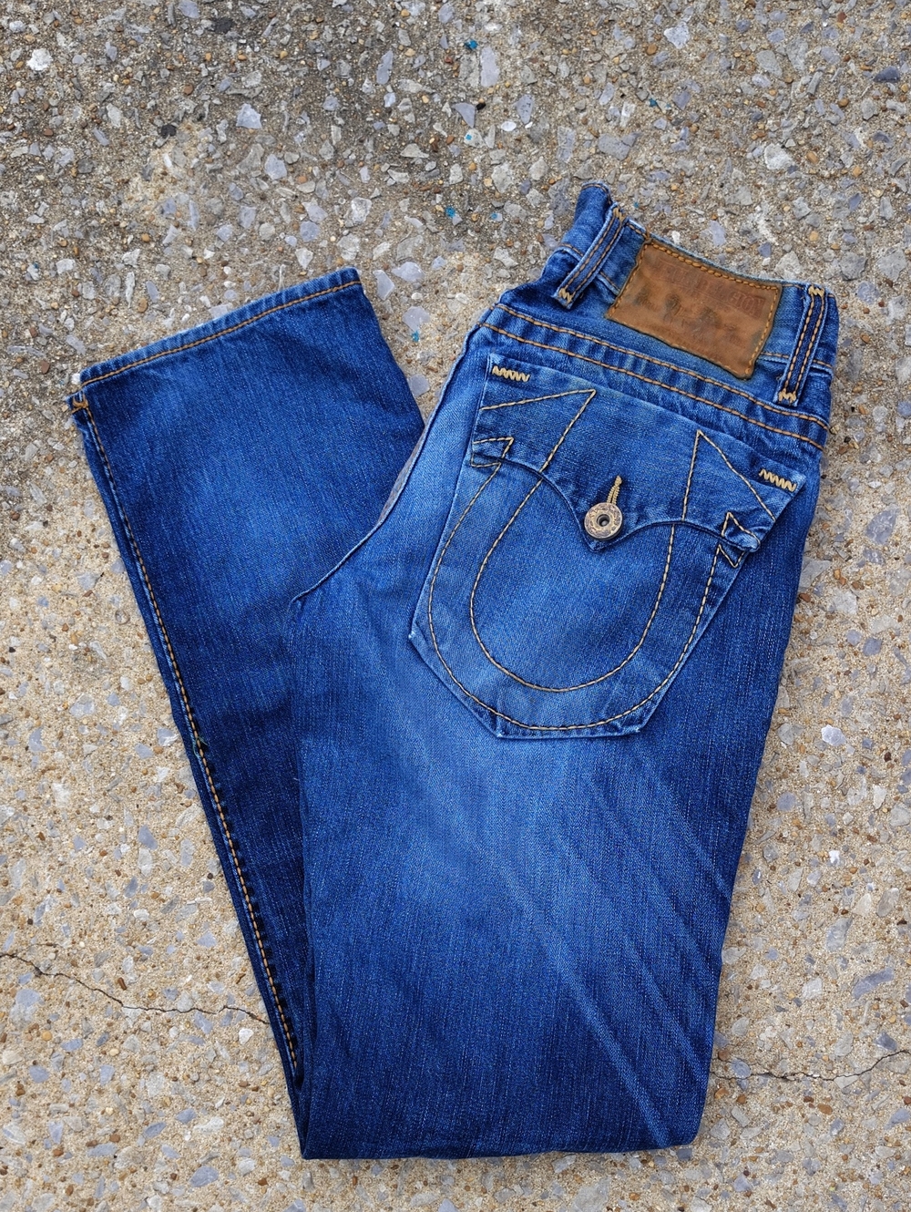 Y2K Big T Ricky True Religion Indigo Men’s Blue Denim Jeans